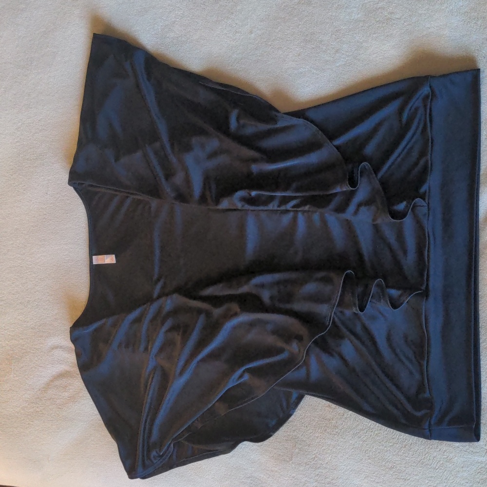 Short-sleeve blouse. Great for church, work, or anywhere modesty is a concern.